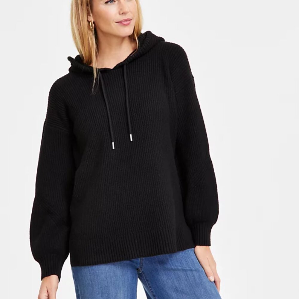 NWT XL I.N.C. International Concepts Women's Blouson-Sleeve Hoodie